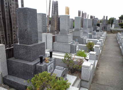 陽当たり良好で明るい雰囲気の墓地です。